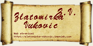 Zlatomirka Vuković vizit kartica